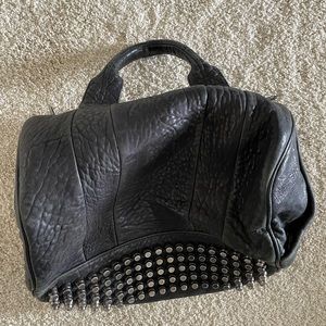 Alexander Wang, black, bullet bag